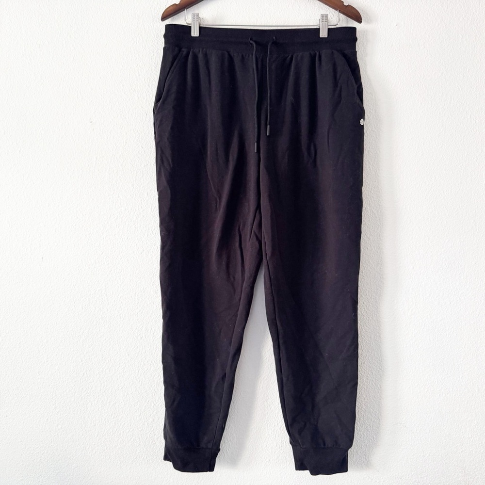 Black Tapered Large Athletic Jogger Sweatpants Athleisure Loungewear Streetwear - Picture 2 of 11